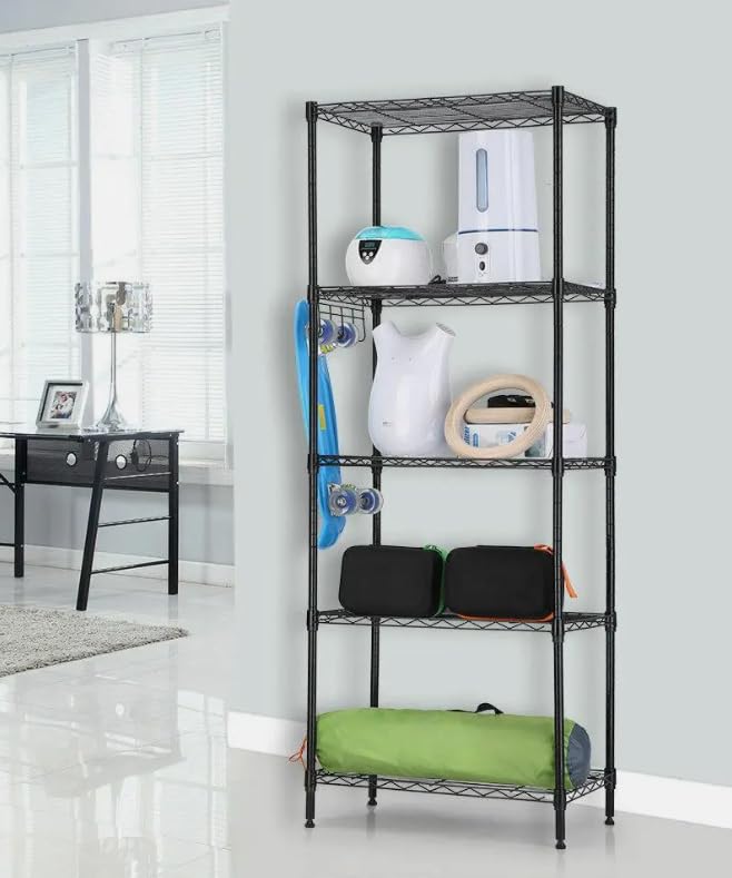 YFZZBH 60"x22"x12" 5 Layer Wire Shelving Rack Adjustable Shelf Storage Unit Commercial