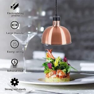 LINKANRUO Hanging Food Heat Lamp, Food Warmer Lamp 250W, Commercial Food Warmer Lights Adjustable, Buffet Heating Lamp for Restaurant Buffet Kitchen Pizza Warmer Lamps(1 Pack)