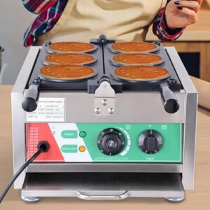 Electric Waffle Maker Machine, 3000w Round Waffle Maker Commercial Waffle Maker, Commercial Stainless Steel Waffle Maker, Nonstick Waffle Maker Pancake Maker, Muffins Baking Machine for Restaurant