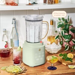 Beautiful PowerExact Blender System, 700W, 50oz Tritan Jar, 20oz Single-Serve Cup (Sage Green) by Drew Barrymore