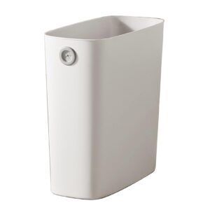 vividplot small trash can pp tpr plastic wastebasket for bathroom office bedroom kitchen (white)