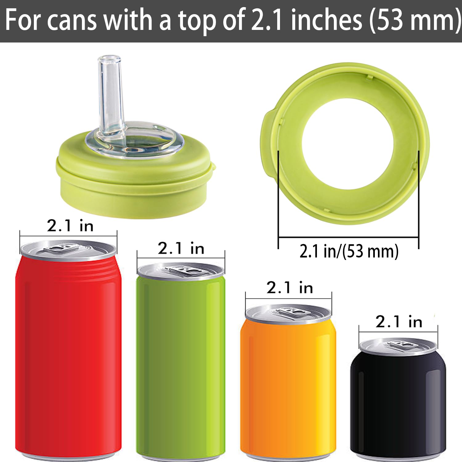 4 Pcs Soda Can Lids,Soda straw can lid For Fits standard soda cans、pop can lids、Beer、Seltzer，BPA-free reusable can covers for soda（4 colors）