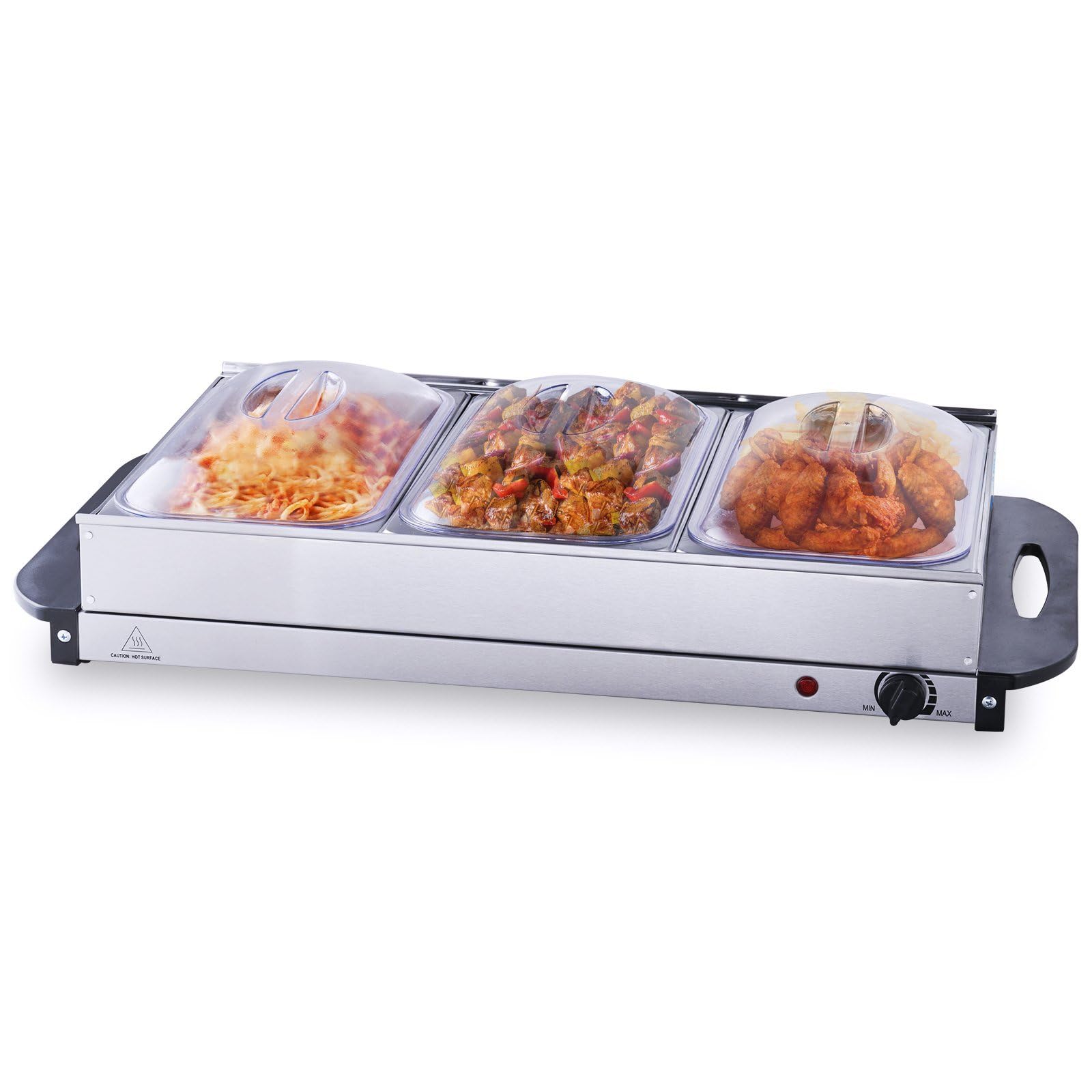 Electric Buffet Server &Food Warmers for Parties,Portable Stainless Steel Chafing Dishes Set for Buffet with Temp Control & Oven-Safe Pan,Perfect Food Heater for Catering,Parties,Events,Entertaining