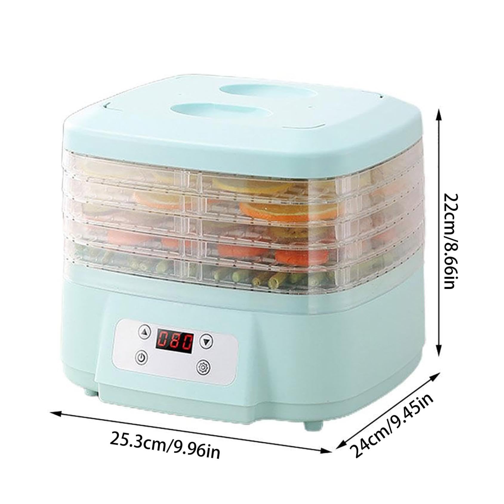 Food Dehydrator Machine for Home, Dryer Machine for Jerky, Candy and Snacks with 6 Trays, 360° Airflow Food Dehydrator Machine for Beef, Fruits, Meats and Vegetables