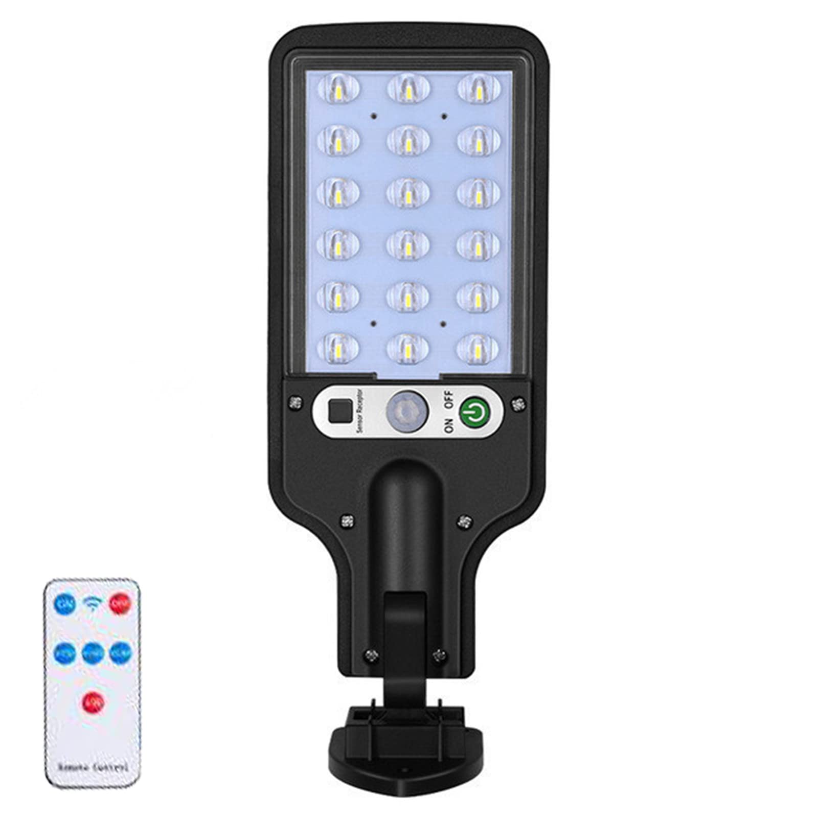 1PC Christmas Decorations Christmas Lights Solar Street Light, IP65, Dusk to Da-wn with Motion Sensor LED Security Flo-od Light for Parking Lot, Remote Control with 18 LED Lamp Beads