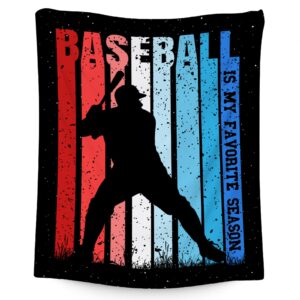 baseball blankets for boys, baseball gifts for boys 8-12, baseball player gifts for men adults, baseball throw blanket accessories, 40"x50" soft cozy boys throw blanket for team gifts