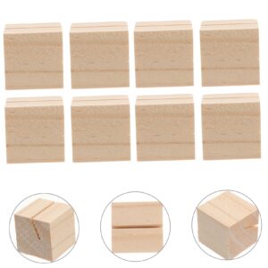 Cabilock 10pcs Business Card Bottom Seat Party Number Clip Wedding Rustic Place Card Holders Centerpieces Tabletop Accessories Wedding Cards Decor Picture Accessory Wooden