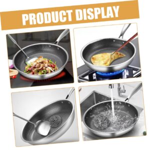 Mikinona Full Screen Omelette Pan Honeycomb Skillet Pan Seafood Pan Nonstick Stir Fry Pan Egg Frying Pan Induction Pan Barbecue Griddle Pans for Cooking Woks Pan Cooking Pan Stainless Steel