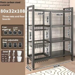 GizmoSynth Garage Storage Shelves 4-Tier Heavy Duty Shelving, Utility Storage Rack Metal Shelving Units for Warehouse Basement Shelf Rack, 31.5" W x 12.6" D x 42.52" H