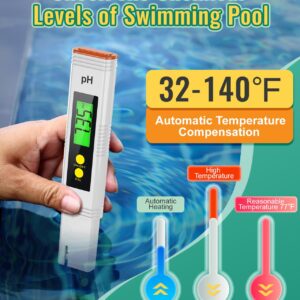 PH Meter for Water, PH Tester 0.01High Accuracy Water Quality Tester with 0-14 PH Measurement Range, PH Meter for Household Drinking, Pool, Aquarium, Aquaculture, Lab, Beer Brewing & Wine