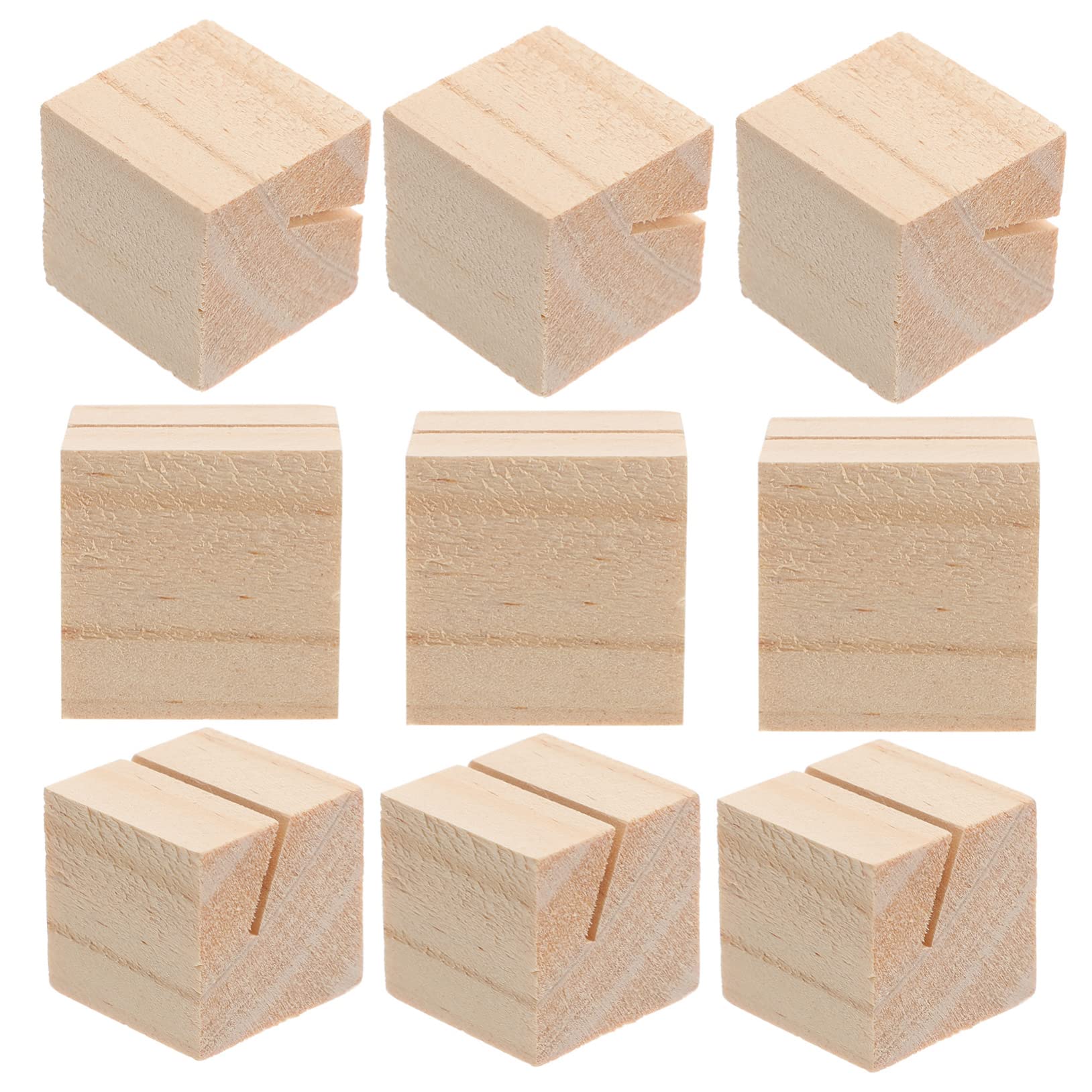 Cabilock 10pcs Business Card Bottom Seat Party Number Clip Wedding Rustic Place Card Holders Centerpieces Tabletop Accessories Wedding Cards Decor Picture Accessory Wooden