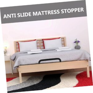 SHOWERORO Mattress Retainer Bed Frame Mattress Holder Hanging Comforter Mattress Grippers Hooks Mattress Rack Mattress Fasteners Keep Mattress from Sliding Mattress Slide Stopper Iron Black