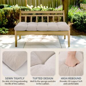 mudilun Custom Bench Cushion Non-Slip Bench Cushions for Indoor/Outdoor Furniture Waterproof Patio Furniture Cushions