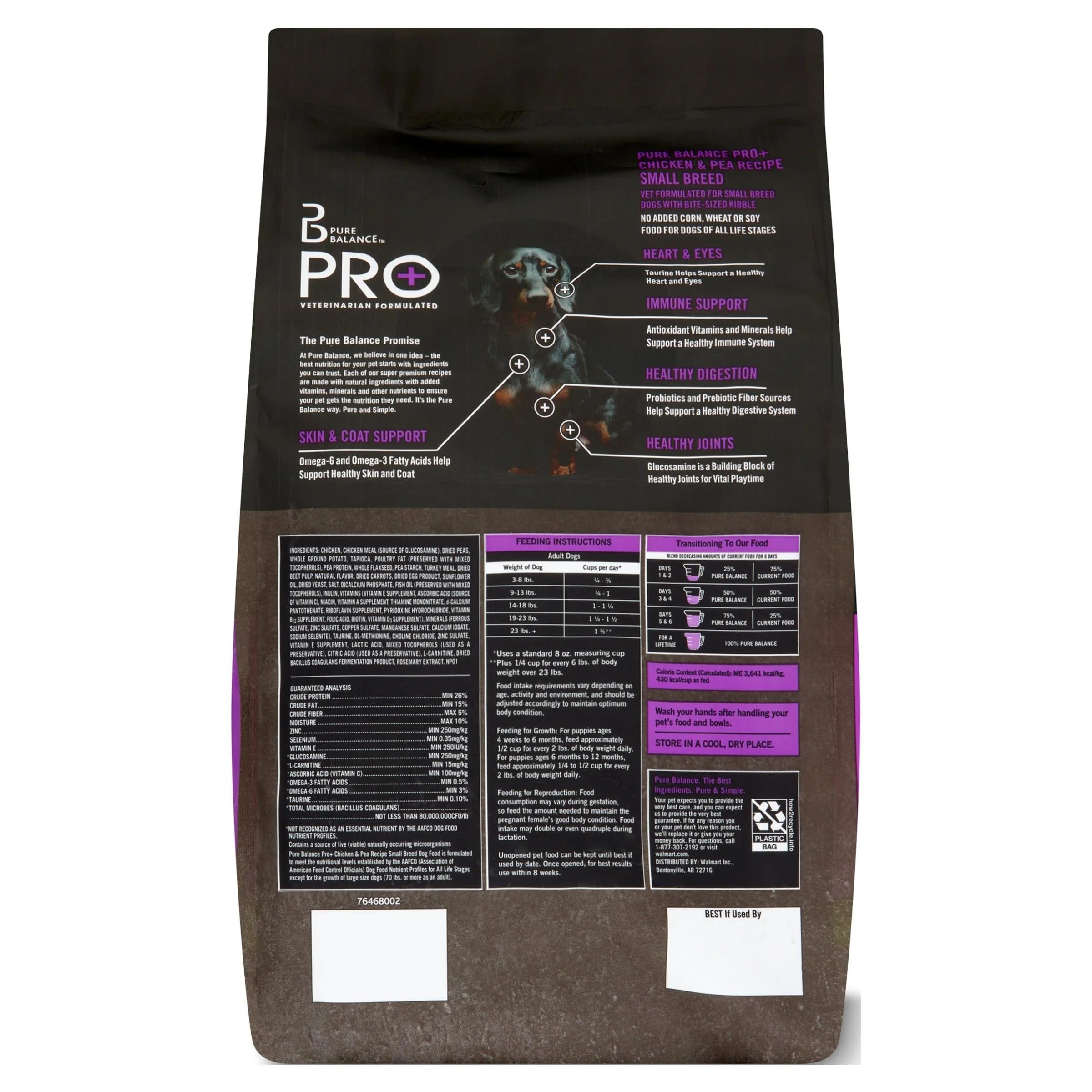 P.Balance Pro+ Small Breed Chicken & Pea Recipe Dry Dog Food, 16 lbs Pack of Two