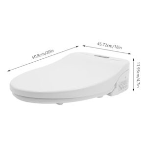 Electric Bidet Toilet Seat, Heated Toilet Seat with Remote Control Electric Smart Heated Seat with Multiple Cleaning Modes LED Light LED Display Quiet Operation