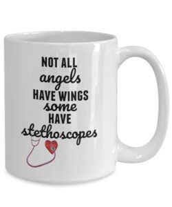 momima stethoscope mug not all angels have wings white coat ceremony gifts for medical