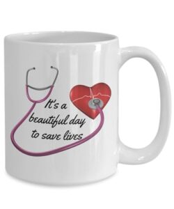 momima stethoscope mug beautiful day to save lives white coat ceremony gifts for