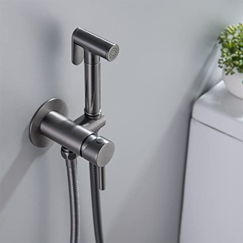 LXPYMXDP Taps, Toilet Sprayer, Wall Mounted Hot and Cold Bidet Taps, Handheld Nappy Sprayer Kit