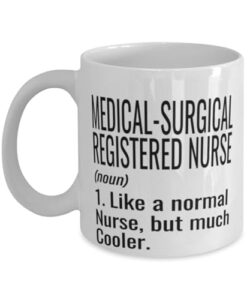 hehodoi funny medical surgical registered nurse mug gift like a normal nurse but much