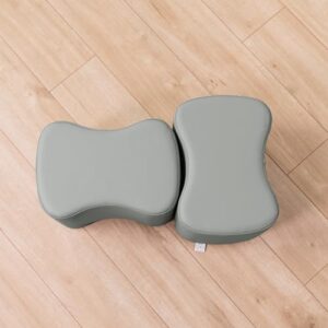 ECR4Kids SoftZone Toddler Modular Stool Set, Flexible Seating, Grey, 2-Pack