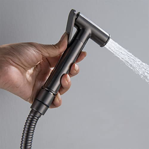 LXPYMXDP Taps, Toilet Sprayer, Wall Mounted Hot and Cold Bidet Taps, Handheld Nappy Sprayer Kit