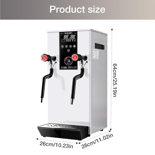 Electric Milk Foam Maker | 12L Milk Steamer Machine | 110 V Milk Foamer, Steam Milk Frothing Machine For Espresso Coffee Tea Coffee Shop Dessert Shop Commercial Electric Milk Foam Maker (White)