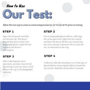 16 Panel Drug Test Kit with Fen, EtG, TRA, Detects AMP, OPI, MET, BZO, COC, MTD, OXY, BUP, MDMA, THC, BAR, TRA, Fen, ETG, TCA, PCP, Built-in Temperature Strip, Easy-Read (200)