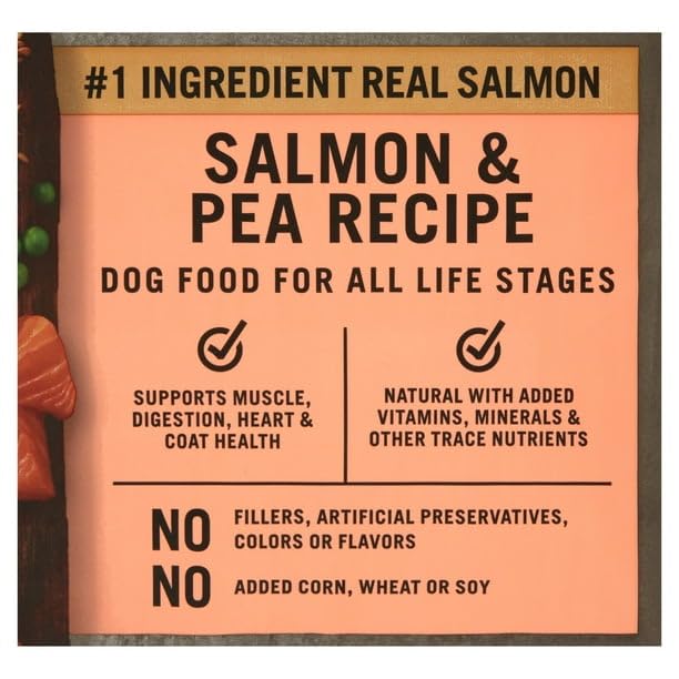 FYNORI Wild & Free Salmon & Pea Recipe Dry Dog Food, Grain-Free, 4 Lbs, Natural with Added Vitamins, Minerals, and Other Trace Nutrients