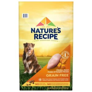 grain free chicken, sweet potato & pumpkin recipe, dry dog food, 24 lb. bag, made with nutrient-dense carbohydrate