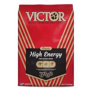 victor super premium dog food – high energy dry dog food for active dogs – gluten free dog food with beef and chicken meal proteins for sporting dogs – all breeds and all life stages, 15 lb