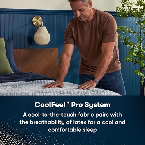 Serta iComfortPro - Dartmouth 15" Plush Pillow Top Queen Latex Foam Mattress - Cooling System, 5 Support Zones, and Responsive Latex Foam - 100 Night Trial and CertiPUR-US Certified