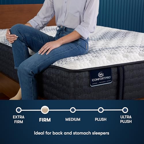 Serta iComfortPro - Kingston 14" Firm Queen Latex Foam Mattress - Cooling System, 5 Support Zones, and Responsive Latex Foam - 100 Night Trial and CertiPUR-US Certified