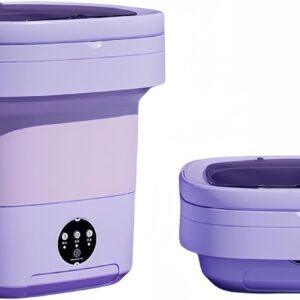 Portable washing machine,Mini Washer,15L upgraded large capacity foldable Washer.Deep cleaning of underwear, baby clothes and other small clothes.Suitable for apartments, dormitories, hotels.(Purple)