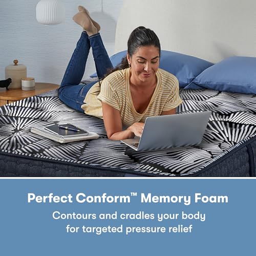 Serta Perfect Sleeper X - Max 15" Plush Pillow Top Queen Quilted Hybrid Mattress - 5 Support Zones and Cooling Tech for a Restorative Sleep - 100 Night Trial, CertiPUR-US Certified