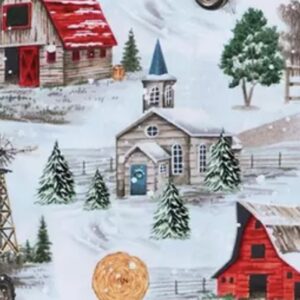 Christmas Tree Farm Cotton Fabric - Precut Fabric by The Yard - One Yard