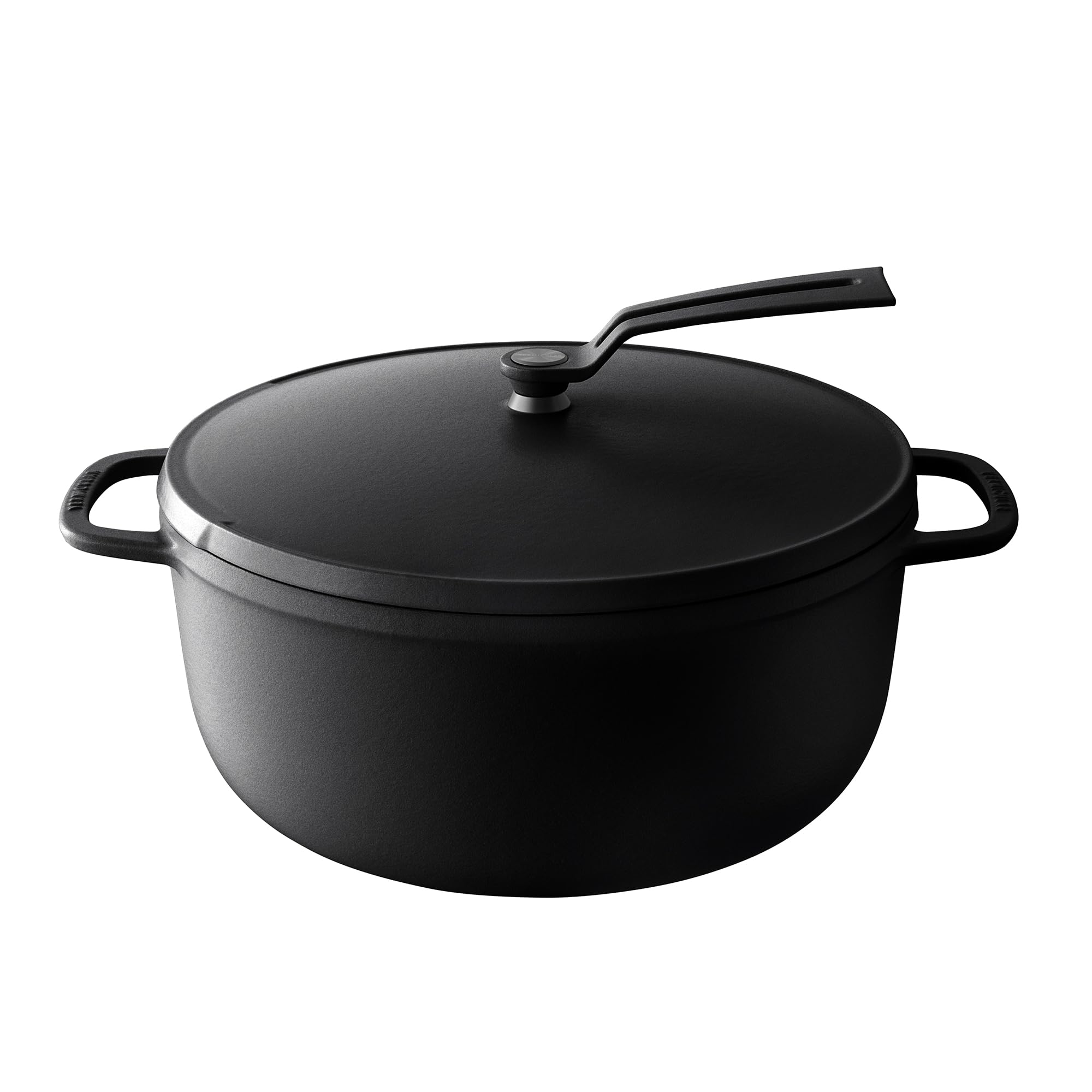 Vermicular Oven Pot 2.0 with Standing Handle | Lightweight Enameled Cast Iron Pot with Precision Seal | Dutch Oven | Non-Toxic | Induction-compatible | Made in Japan (Matte Black, 26cm (5.9 Qt))