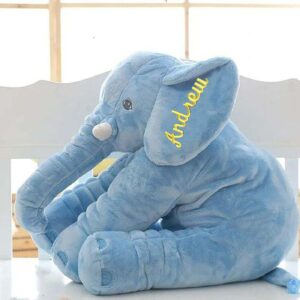 Personalized Giant Stuffed Elephant Pillow Doll, Name Emboridery Animal Doll Stuffed Plush Pillow Toy 16"/24" Gift for Christmas, Birthday