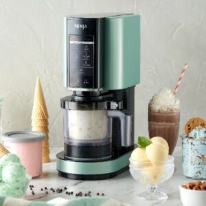 Ninja NC301 CREAMi, Ice Cream, Gelato, Milkshake, Sorbet, and Smoothie Bowl Maker, 7 One-Touch Programs, Green (Renewed)