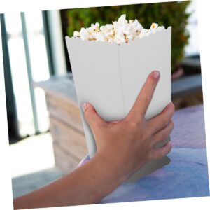 GETAJGHSD 36pcs Box Popcorn Boxes Bulk Paper White Popcorn Boxes Paper Popcorn Boxes Popcorn Buckets for Movie Night