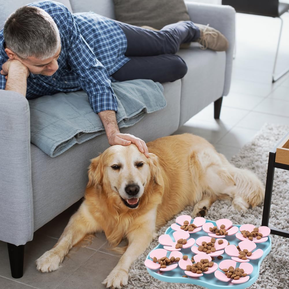 Slow Feeder Dog Bowls Silicone Slow Feeder Lick Down Eating Pet Calming Mat Anxiety Relief Training Wet Food Lick Pad with Suction Cup Interactive Feed Game Toy All Breed Dogs