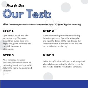 13 Panel Drug Test Kit, Screens for 13 Drugs: AMP, OPI, MET, BZO, COC, MTD, OXY, BUP, MDMA, THC, BAR, TCA, Fen, Buil-in Temperature Strip, Easy-Read (25)