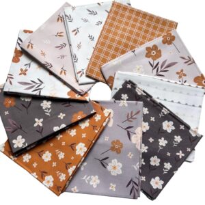 fabric shoppe- set of 10 fat quarter bundle, moody blooms fabric, 100% cotton fabric in a variety of beautiful prints, quilting fabric, for quilts, sewing, crafts, or patchwork (moody blooms)