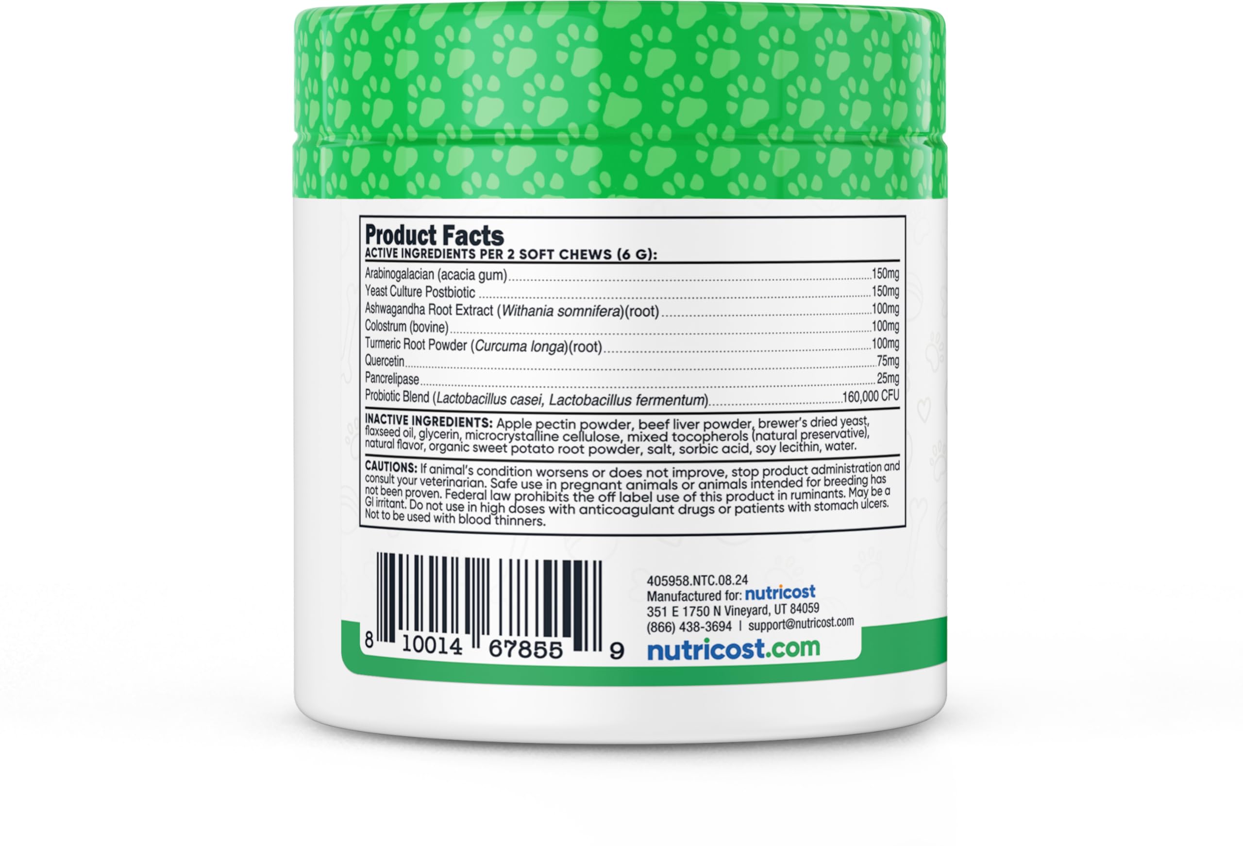 Nutricost Pets Seasonal Allergy Supplement Soft Chews for Dogs (Beef Flavored) 60 Soft Chews - Supports Occasional & Seasonal Allergies Health