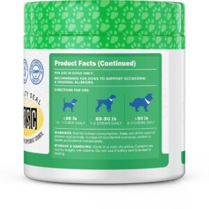 Nutricost Pets Seasonal Allergy Supplement Soft Chews for Dogs (Beef Flavored) 60 Soft Chews - Supports Occasional & Seasonal Allergies Health