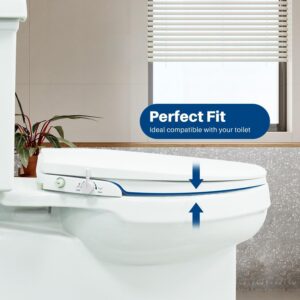 wOod-it Non-Electric Bidets Attachment, Bidet Toilet Seat, Fits Elongated Toilets with Dual Nozzle System, Ambient Water Temperature, Easy Installation