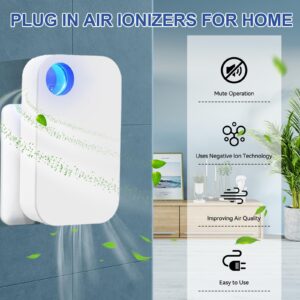 Ion Air purifiers for Home Plug in,Plug in Air Ionizers for Home Portable and Quiet Ionic Air Purifier for Bedroom Toilet Office Kitchen and Pets (2pack)