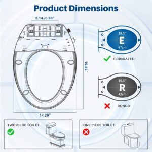 wOod-it Non-Electric Bidets Attachment, Bidet Toilet Seat, Fits Elongated Toilets with Dual Nozzle System, Ambient Water Temperature, Easy Installation