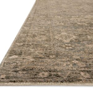 Loloi Magnolia Home by Joanna Gaines Junie Collection JUE-06 Lagoon/Natural 7'-10" x 10'-2", .38" Pile Height, Area Rug