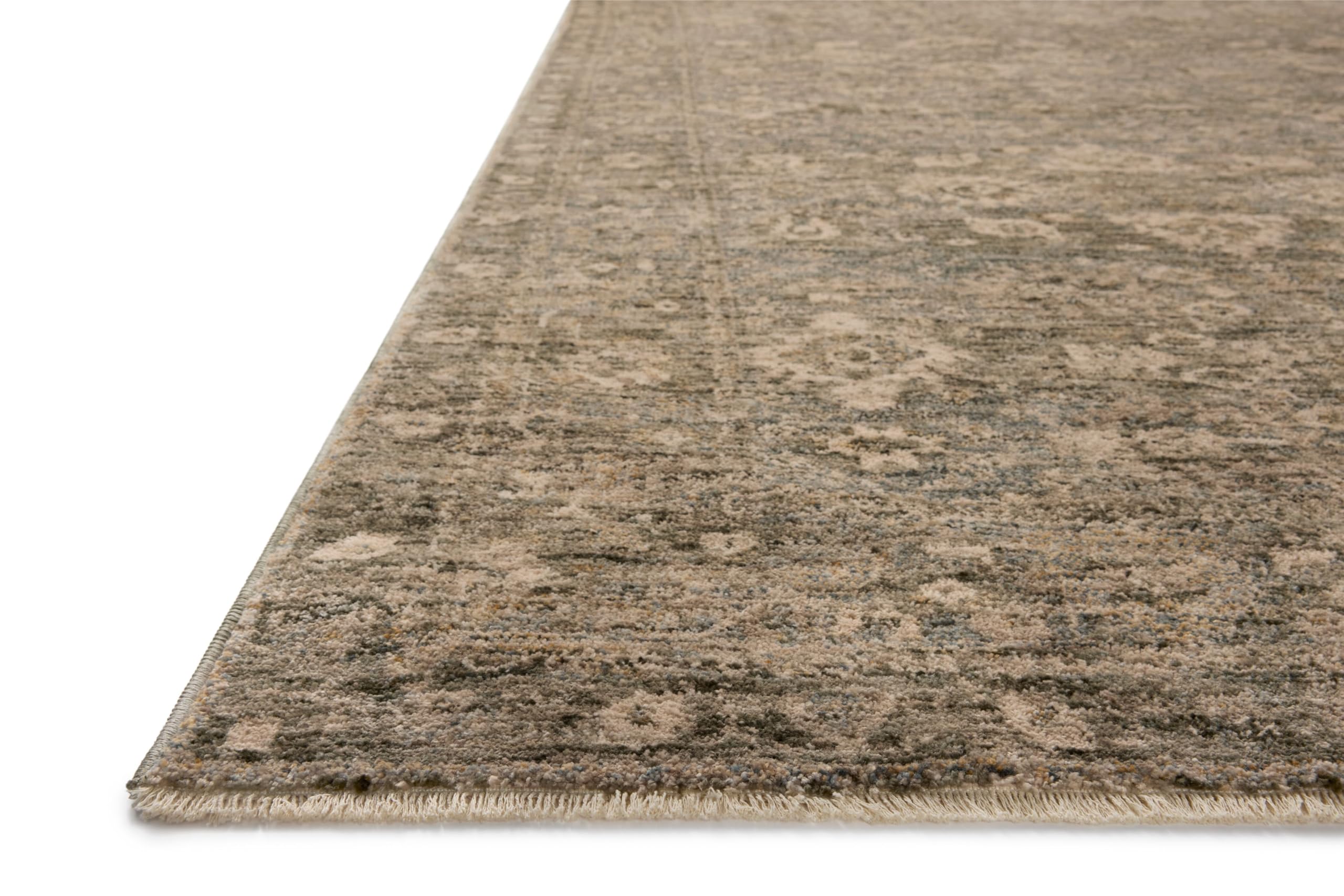 Loloi Magnolia Home by Joanna Gaines Junie Collection JUE-06 Lagoon/Natural 7'-10" x 10'-2", .38" Pile Height, Area Rug