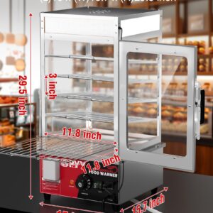 PYY Bun Steamer Electric Food Display - Upgrade Automatic Temperature Control 5 Layers Display Stainless Steel Commercial Bun Steamer For Kiosk, 1200W/110V